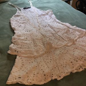 White eyelet tunic